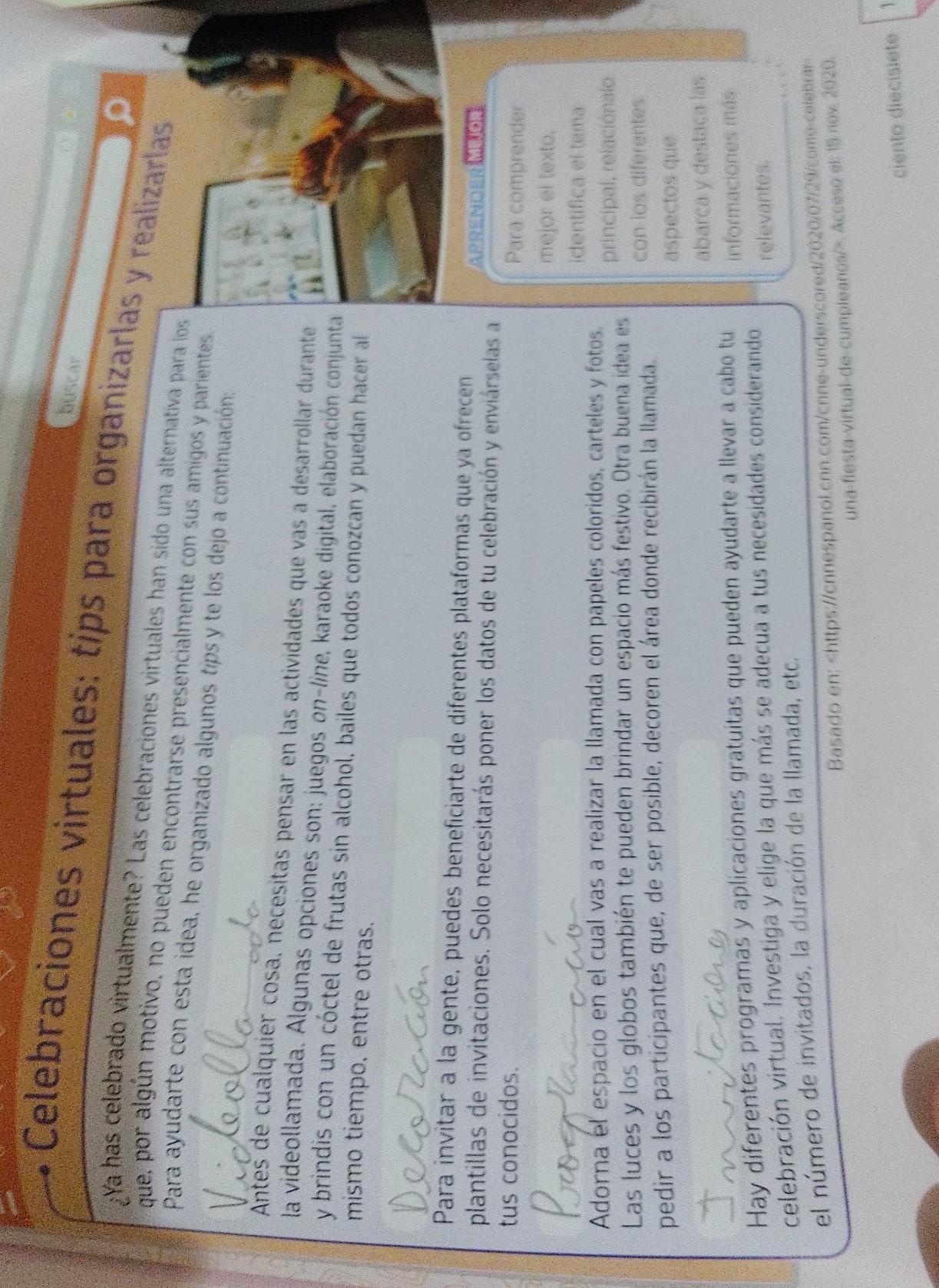 ¡ACÉRCATE! 1 Vuelve al texto de la sección ¡A empezar! y apunta los verbos en Pretérito Perfecto de Indicativo.​