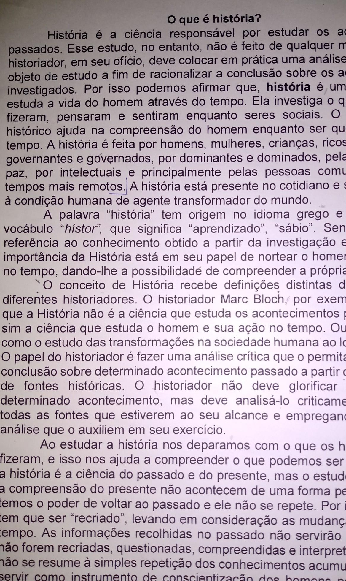 A HISTORIA É CONTADA POR? (QUEM?)​