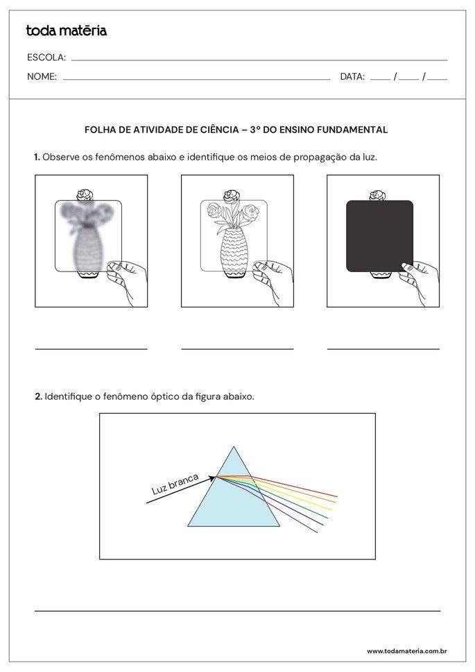 Atividade-Ciências-3ºano-Ciências-Folha1-Luz