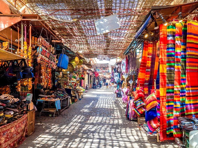 Mercado aberto em Marrocos