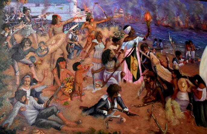 Alegoria ao 7 de janeiro de 1823, pintura de Mike Sam Chagas
